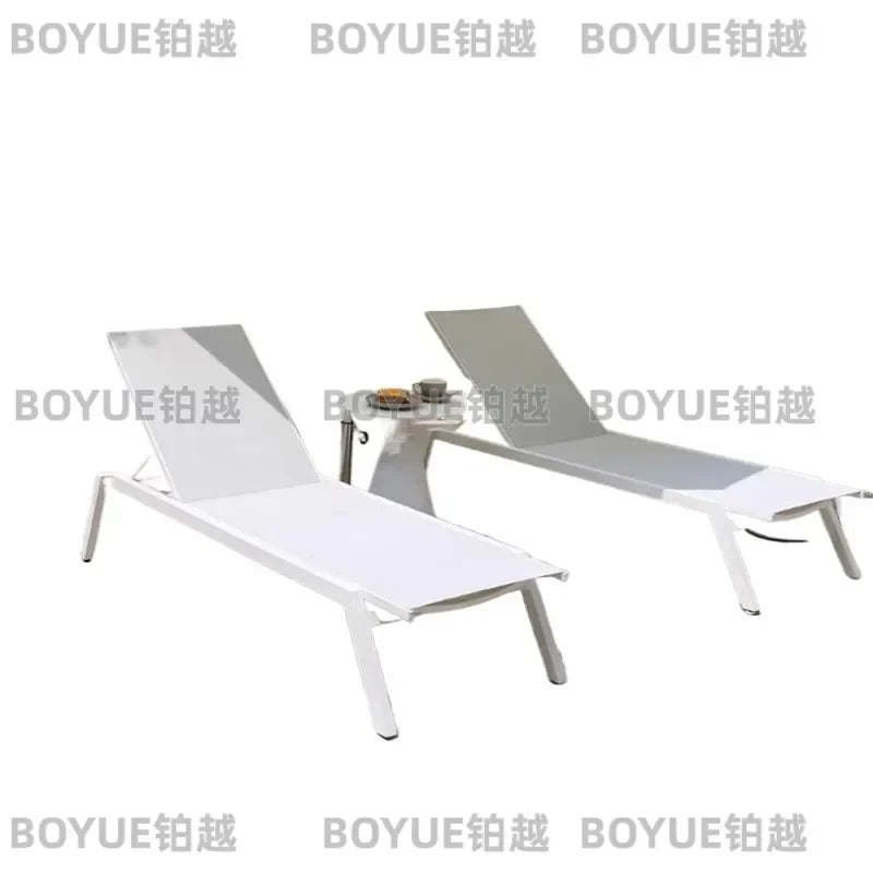 Waterproof Outdoor Lounger Sofa for Pool Hotel Terrace Balcony Leisure Garden Patio Furniture Creative Sunbed Chaise