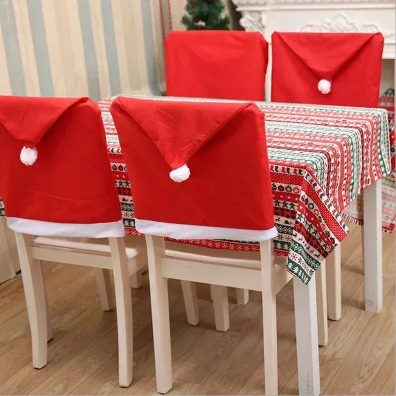 Christmas Chair Decoration Set Home Christmas Decoration Cartoon Chair Set Christmas Decoration Supplies christmas chair cover