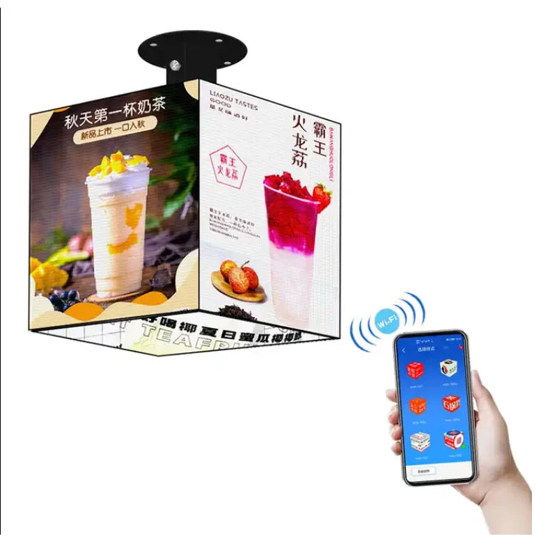 P2.5 Indoor 5 Sided 320x320mm LED Cube Smart Advertising LED Display for Retail Store