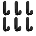 6Pcs Strong Self-Adhesive J-hook Waterproof Adhesive Hanging,Bathroom Towel Key Kitchen