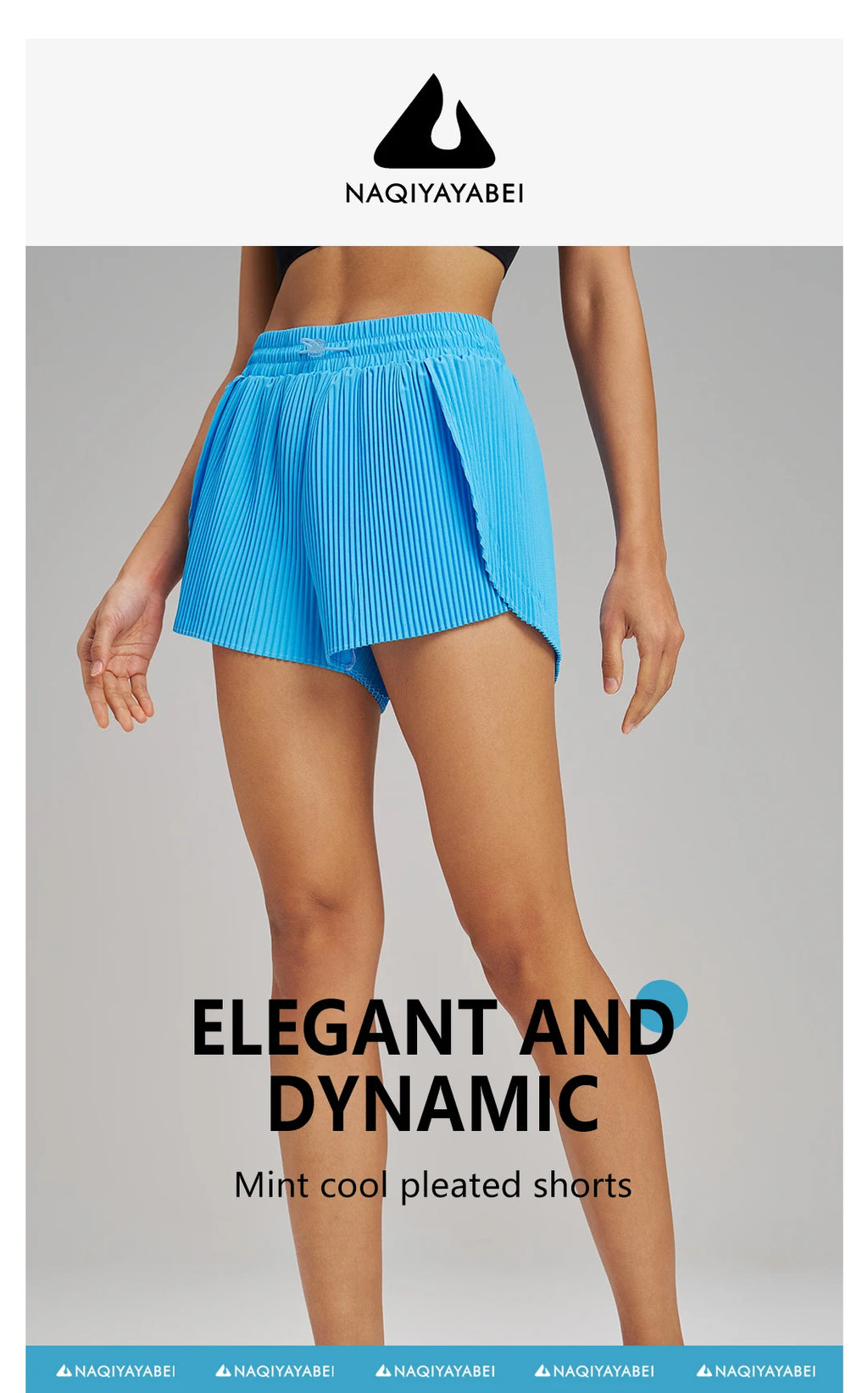 Stretch Outdoor Activities Gym Shorts for Summer Training Women's Quick Dry Sport Pleated Shorts with Hidden Pocket