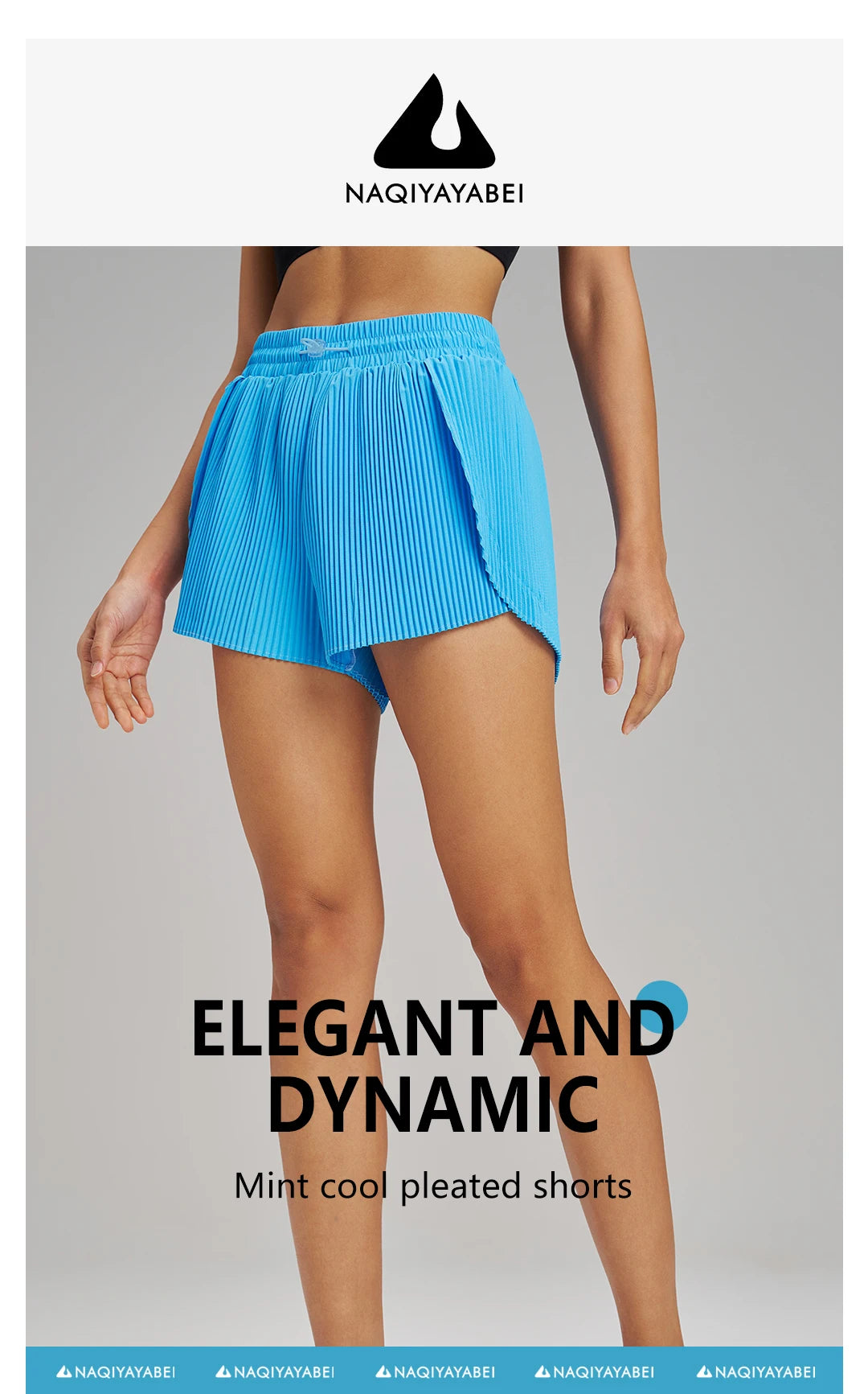 Stretch Outdoor Activities Gym Shorts for Summer Training Women's Quick Dry Sport Pleated Shorts with Hidden Pocket