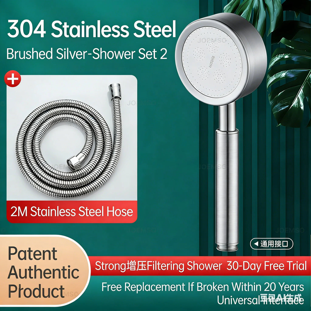 304 stainless steel shower head, handheld shower head for bathroom bathing, bathroom shower head