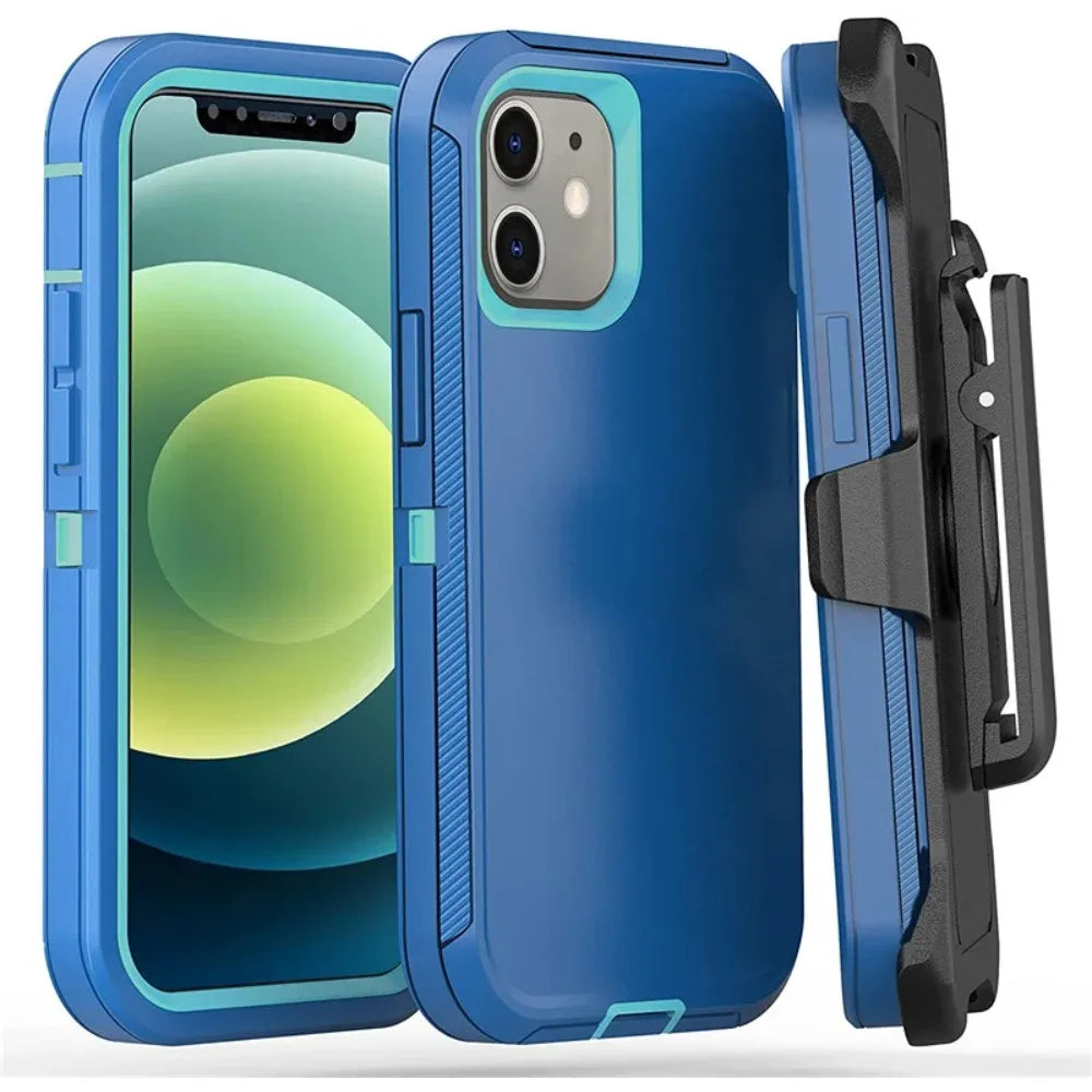 Shockproof Case for iPhone 16 15 14 13 12 11 ProMax Plus Military-Grade Heavy Duty Slim Silicone Cover Soft TPU Bumper 2-Pack