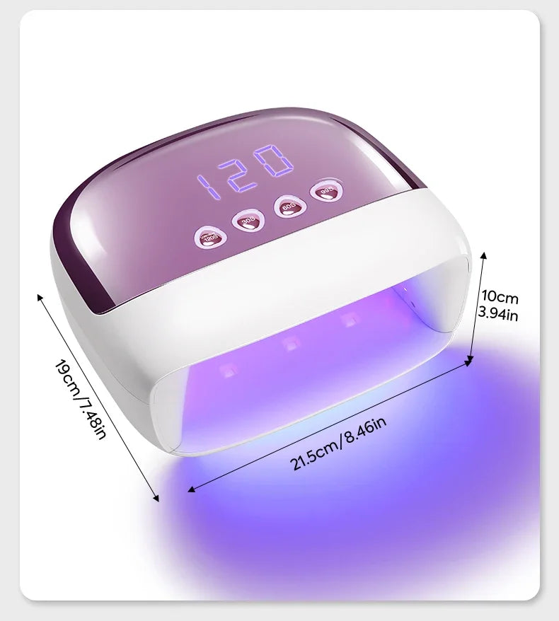 DianaBeauty UV Nail Lamp Powerful 108W Nail Dryer with 4 Timer Settings Professional Manicure Lamp with Smart Sensor Nail Tools