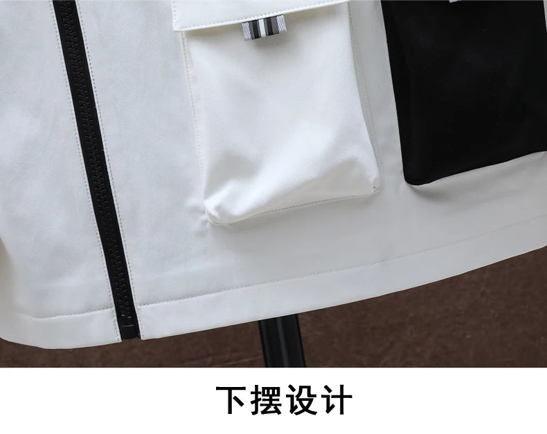 Fashion 2026 Spring Autumn Men's Casual Hooded Jackets Outdoor Zipper Windbreaker Coats Streetwear Plus Size M-4XL Tops Clothing