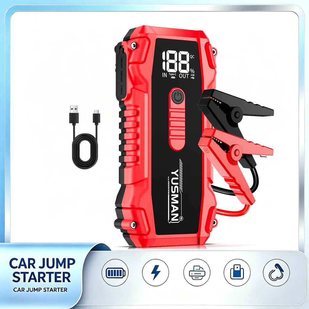 6400A Peak Car Emergency Start 20000mAh Portable Auto Jump Starter Power Bank For 12V Emergency Car Battery Booster Starter Charger