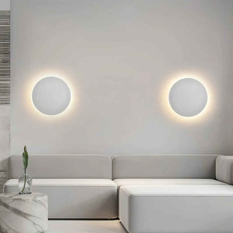 Indoor LED Wall Lamp Living Room Decorative Lamp Home Lighting Fixture Attic Staircase Lamp Circular Aluminum AC 90-260 Volts