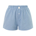 hirigin Women Y2k Gingham Boxer Shorts Stripes Button Elastic Waist Boxers Cute Mini Bloomers Plaid Loose Fit Boy Shorts