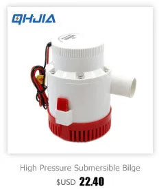 Automatic Boat Submersible Bilge Pump 12V 24V Volt DC Electric Marine Water Pump Small Auto 6500GPH 750GPH 1100GPH With Switch