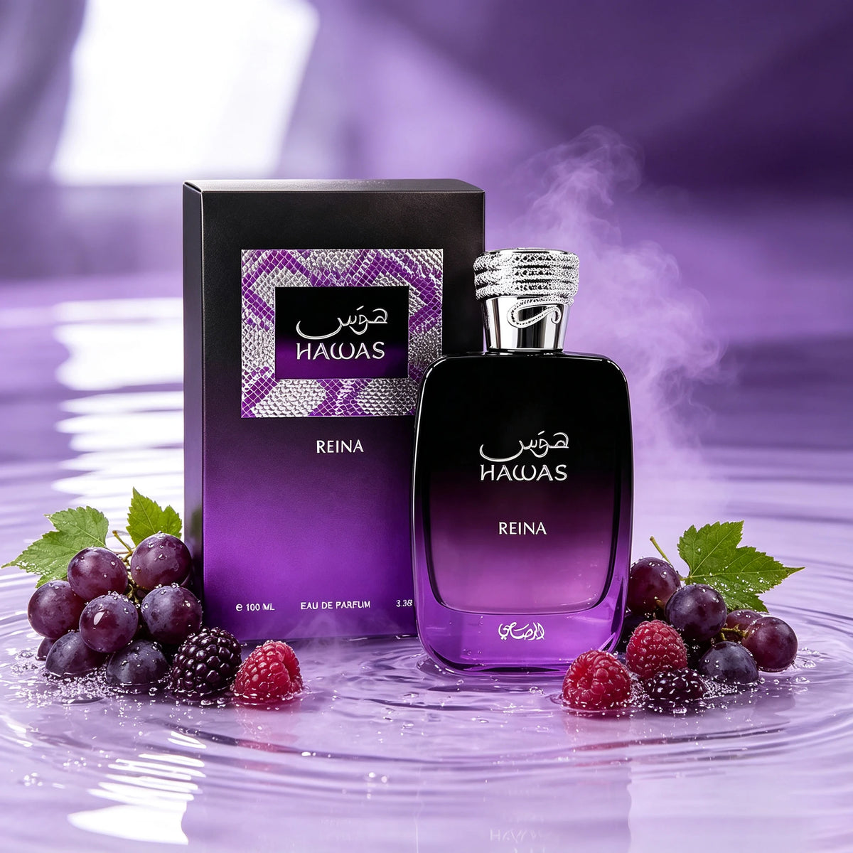 Rasasi HAWAS REINA Women's Perfume 100ml, Lasting Sweet Fruity Floral Fragrance, Luxury Women's Perfume Daily Party Gift Cologne