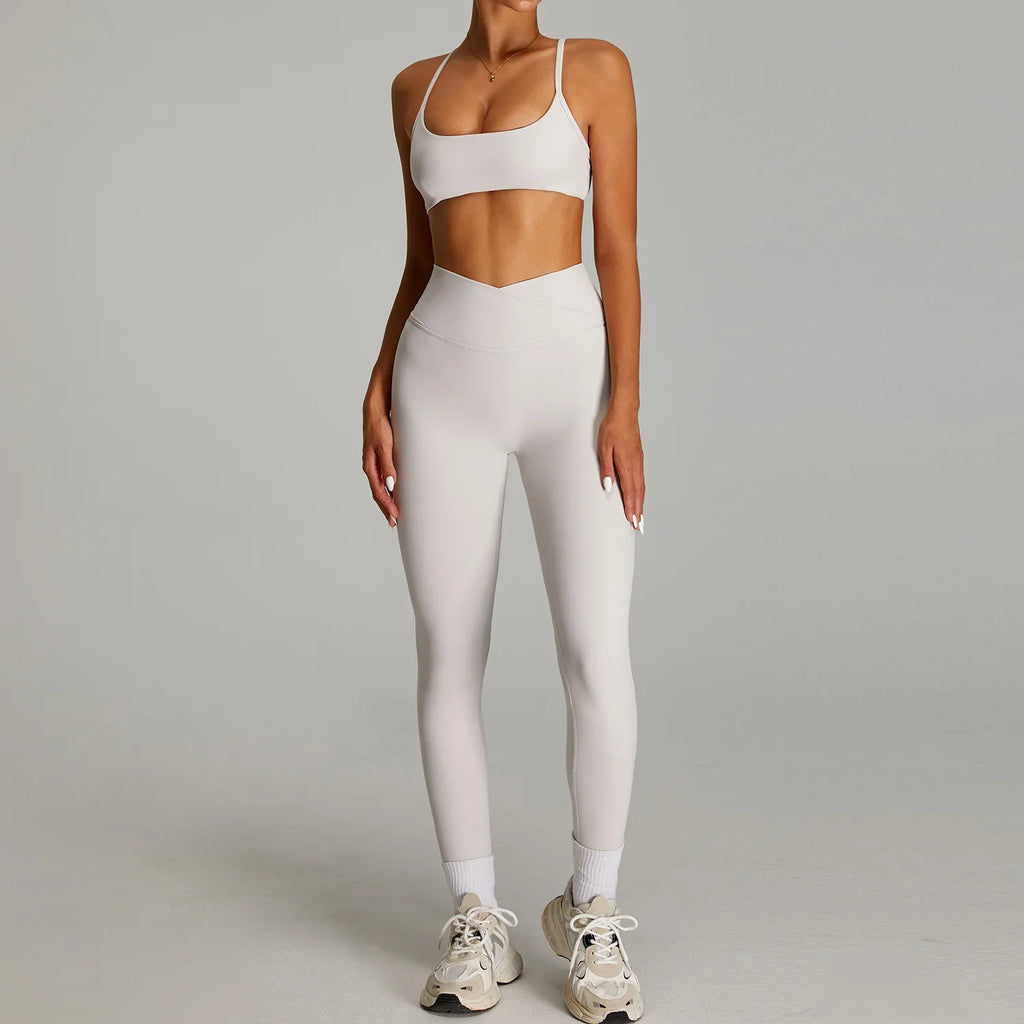 2025 New Women's High Waist Yoga Set - Seamless & Breathable 2-Piece Workout Outfit for Gym, Pilates & Running (+3 Colors)