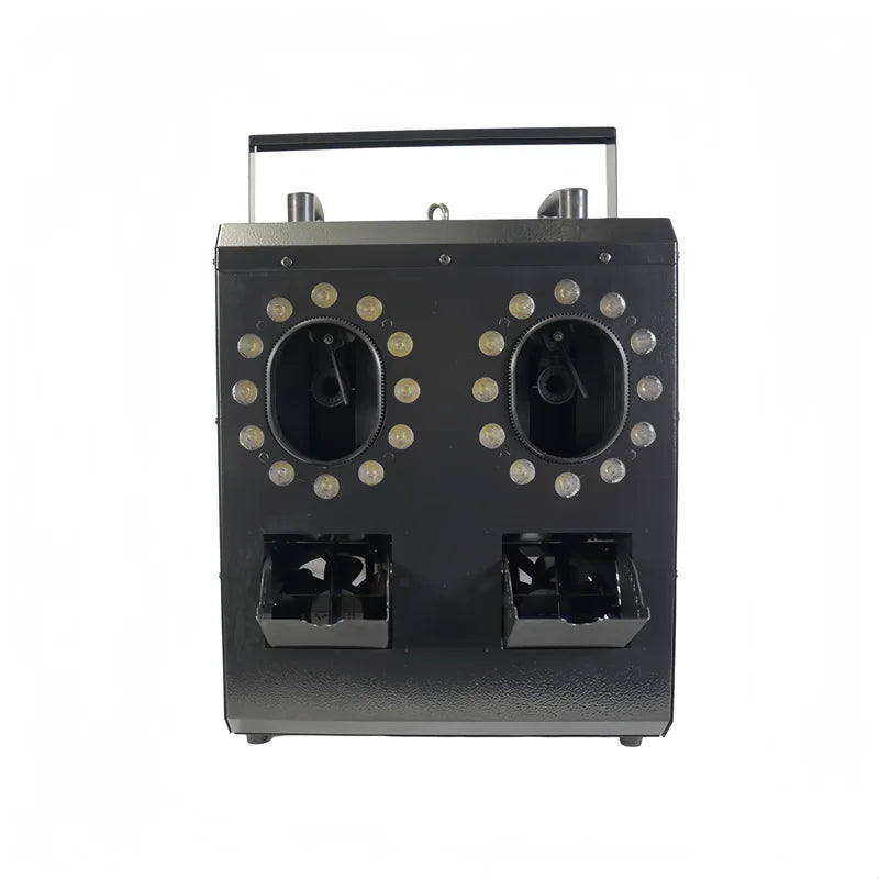 Professional 2 Head LED Bubble Smoke Machine 1500W DMX512 Stage Effect Fogger with Remote Control for DJ Party Wedding Club