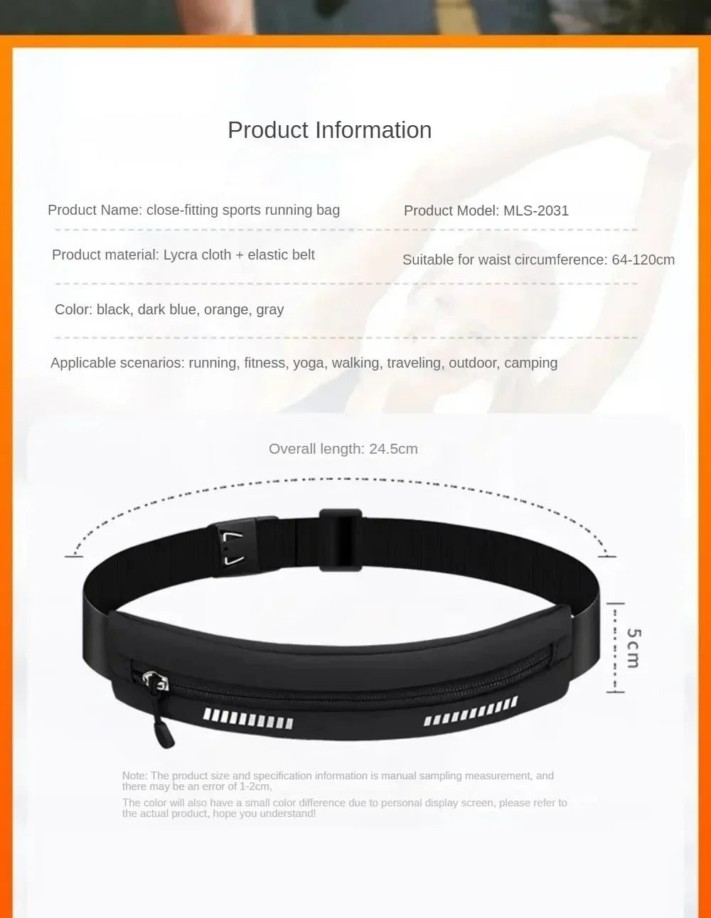 New Running Belt Bags Women Sports Fitness Waterproof For Money Phone Holder Jogging Training Key Belt