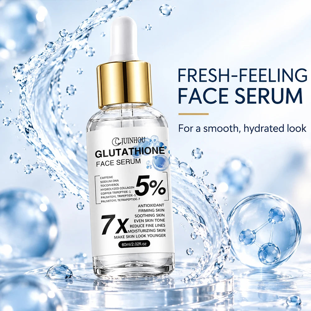 JUINHOU Facial Serum Glutathione Essence Deep Hydration Brightening Serum Reduce Dullness Firming Skin Care For All Skin Types