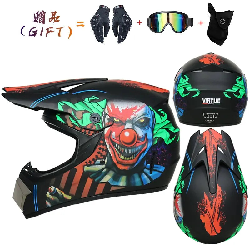 Send 3 pieces  motorcycle helmet children off-road helmet bike downhill AM DH cross helmet capacete motocross casco capacitance