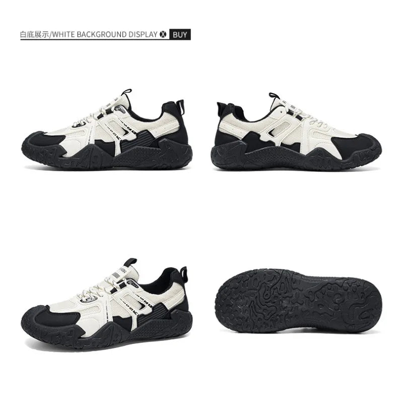 Men's 2026 Summer New Breathable Hiking Sneakers Anti-Slip Wear-Resistant Outdoor Casual Daily Streetwear Footwear in 3 Colors