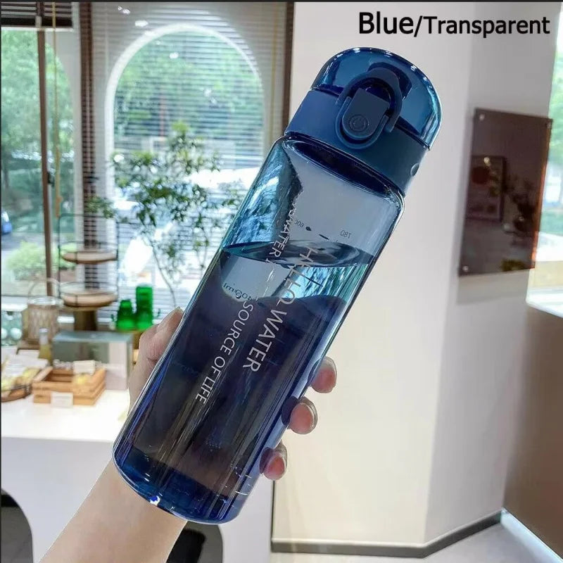 Sports Transparent Water Bottle 780ml Portable Gym Travel Clear Leakproof Drinking Bottle Frosted Bottle
