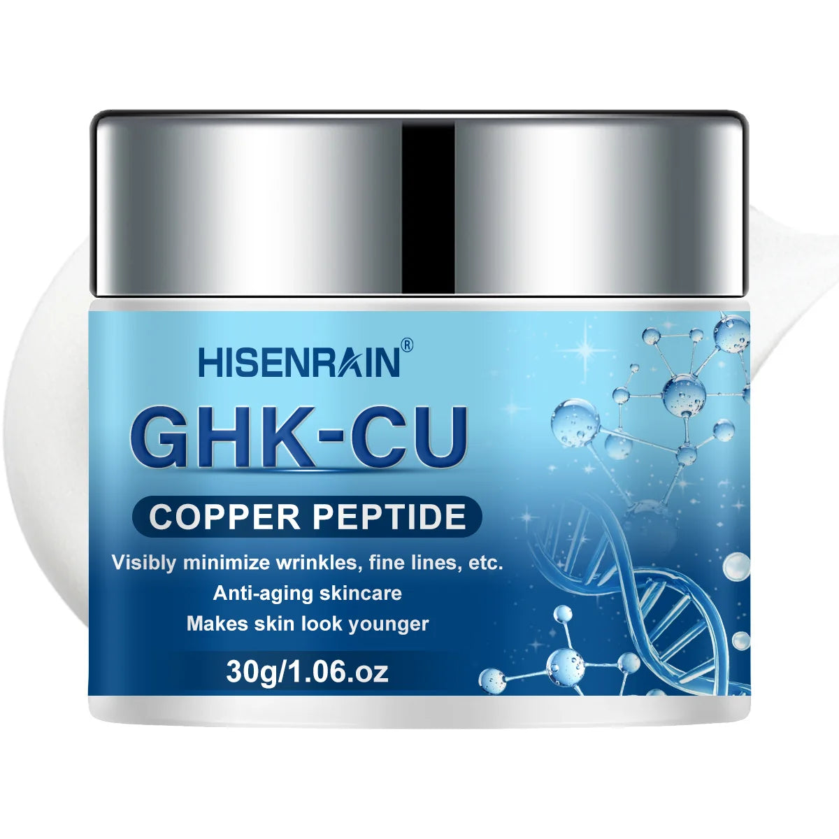 HISENRAIN GHK-CU Anti-Aging Moisturizing Cream - Copper Peptide Firming Face Cream for Wrinkles, Collagen Boost & Skin Repair.