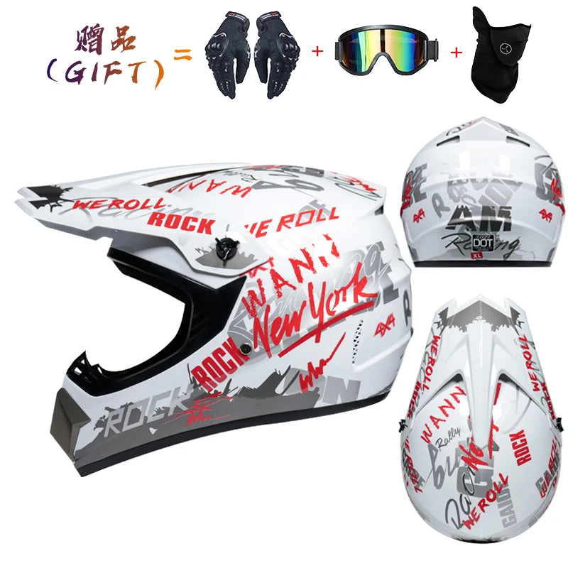 Send 3 pieces  motorcycle helmet children off-road helmet bike downhill AM DH cross helmet capacete motocross casco capacitance