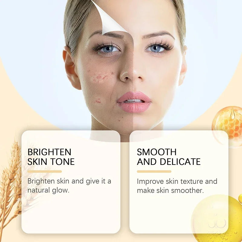 Korean Brand Rice And Honey Skincare Set For Women Oil Control Lifts, Firms, Effective Lightening Skin Care Face Cream Essence
