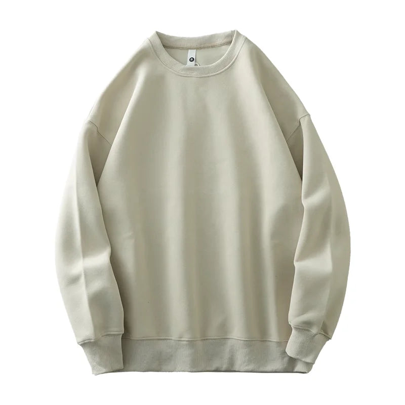 DUKEEN 460G Heavyweight Men's Sweatshirts 2025 Autumn Round-Neck Long Sleeve Solid Color Sport Pullover 11 Color Choose