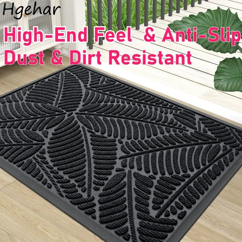 Door Mat Natural Rubber Leaf Dust & Dirt-resistant and Non-slip High-end Feel Hotel Household Home Entrance Door Floor Entryway