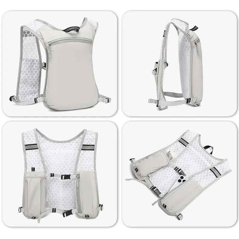 New Running Water Bottle Storage Vest Lightweight Running Vest Reflective Hydration Water Chest Pack With Phone Holder
