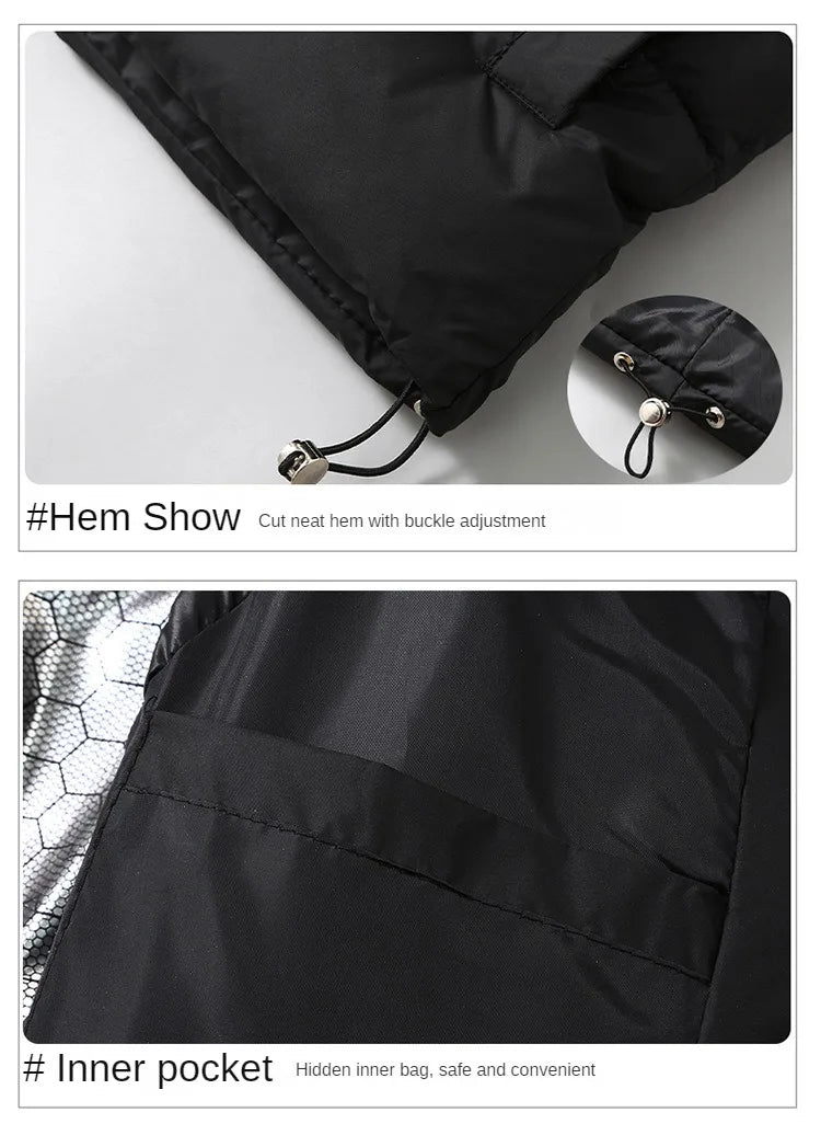 New in Padded Vest Men Winter Hooded Zip-up Turtleneck Sleeveless Jacket Male Cotton Down Autumn Warm Pocket Work Wear Waistcoat