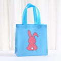 12/30pcs Easter Bunny Gift Bags Colorful Non-Woven Fabric Bags for Easter Party Treats Goodies and Small Gifts Candy Egg Bags
