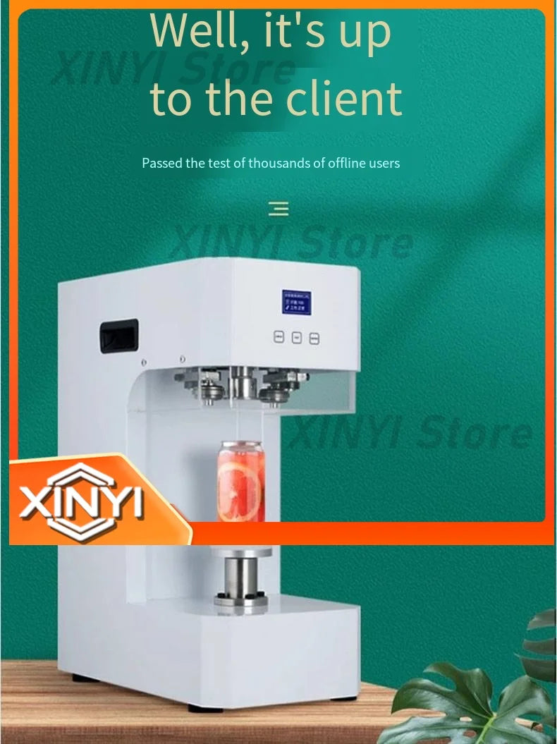 Electric Full Automatic Can Sealing Machine for Food Beverage Cup Seamer Cap Lids Close Sealing for Commercial Use Industrial