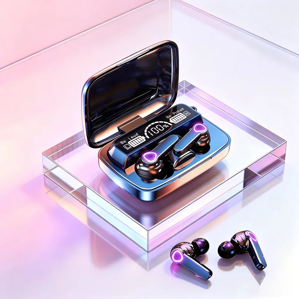 Wireless Gaming Headsets TWS Earphones 9D Stereo Sound Quality Bluetooth Headphones with Microphone for Gaming and Music