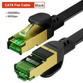 COMNEN New Cat8 Flat 40Gbps Ethernet Cable 2000MHz High Speed Internet Double Shield Networking for PS5 PC Router Players Gamer