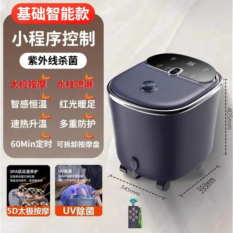 Foot Bath Electric Automatic Foot Spa with Massage Deep Footbath Machine for Home Use Constant Temperature Electric Foot Warmer