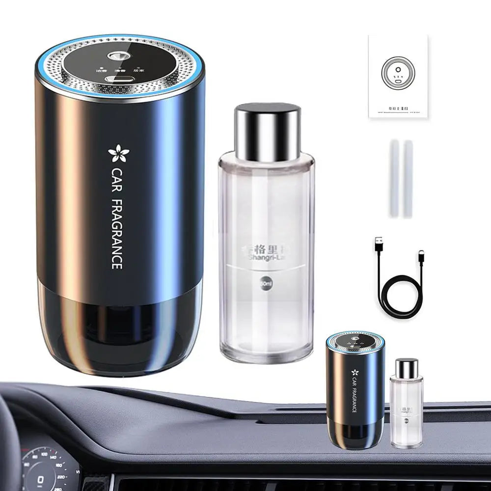 Car Perfume Diffuser Smart Car Air Diffusers Adjustable Concentration 50ml Essential Oil Diffuser Rechargeable Car Fragrance