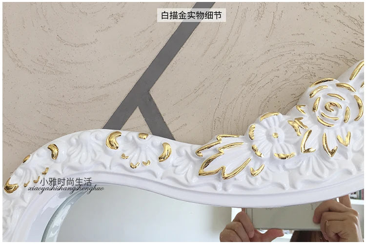 Bathroom Vanity Mirror Wall Unique European Creative Aesthetic Save Space Mirror Modern Simple Espejo Pared House Decoration