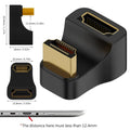 8K UHD U Shape HDMI-compatible2.1 Adapters 180 Degree Up/Down Angle Male to Female Extender Connector for Laptop PC HDTV