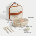 Microwaveable Plastic Lunch Box With 3 Compartments Cartoon Kids Divided Bento Box Portable Food Storage Container School Picnic