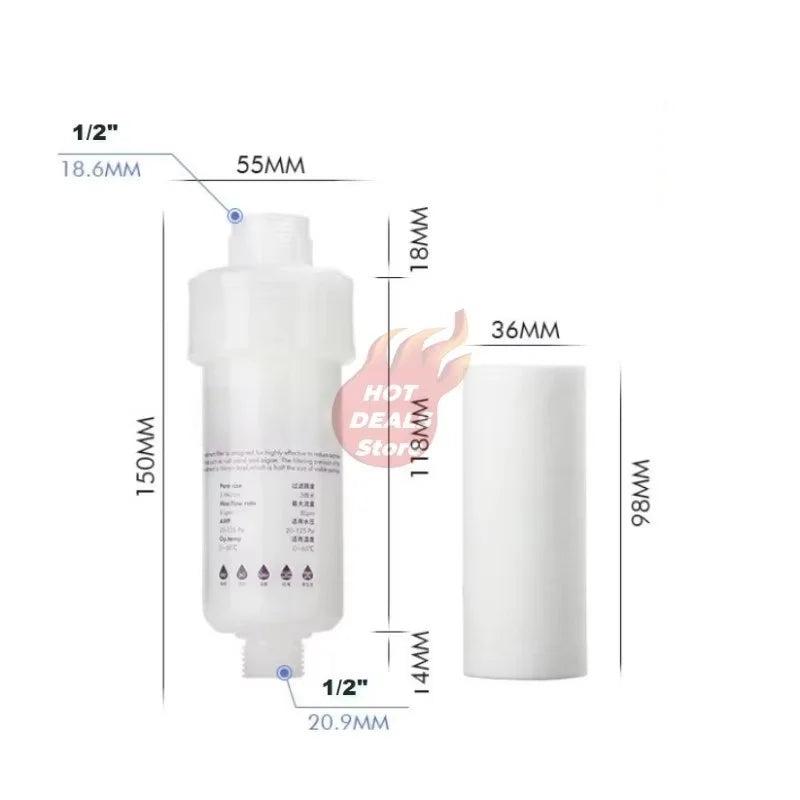 5'' PRE FILTER Water Filter Cartridge Washing Machine Filter Water Filter Replacements for Toilet Shower Water Heater Pre-filter