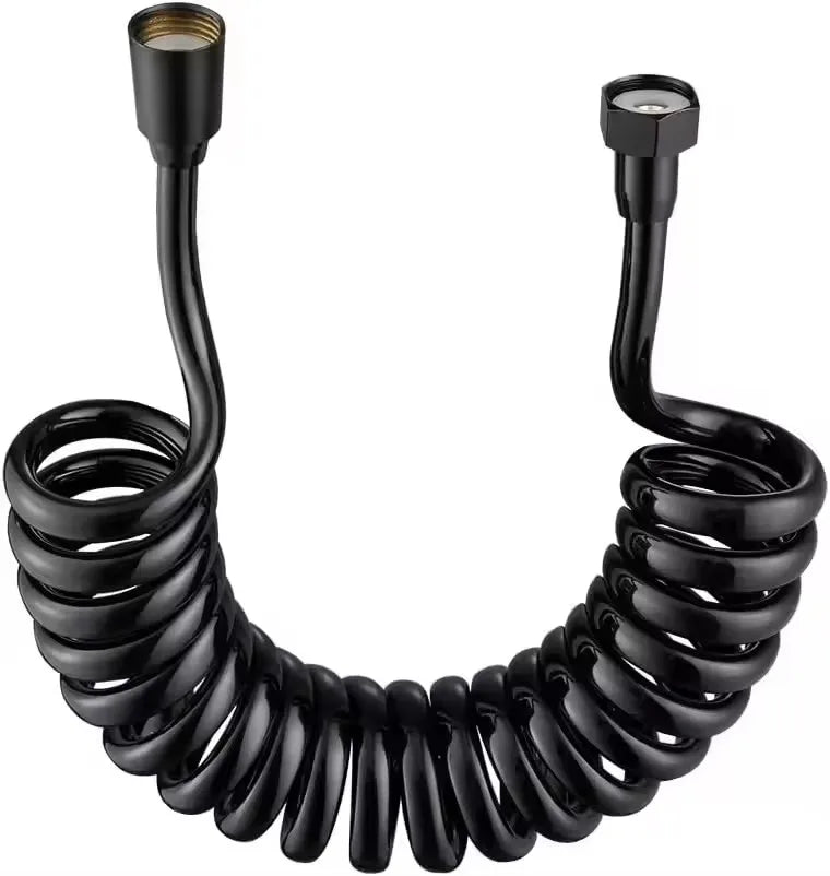 New 1.5/2/3/5M Gold Spring Flexible Retractable Hose For Shower Head Toilet Bidet Shower Water Pipe Water Plumbing Toilet Hose