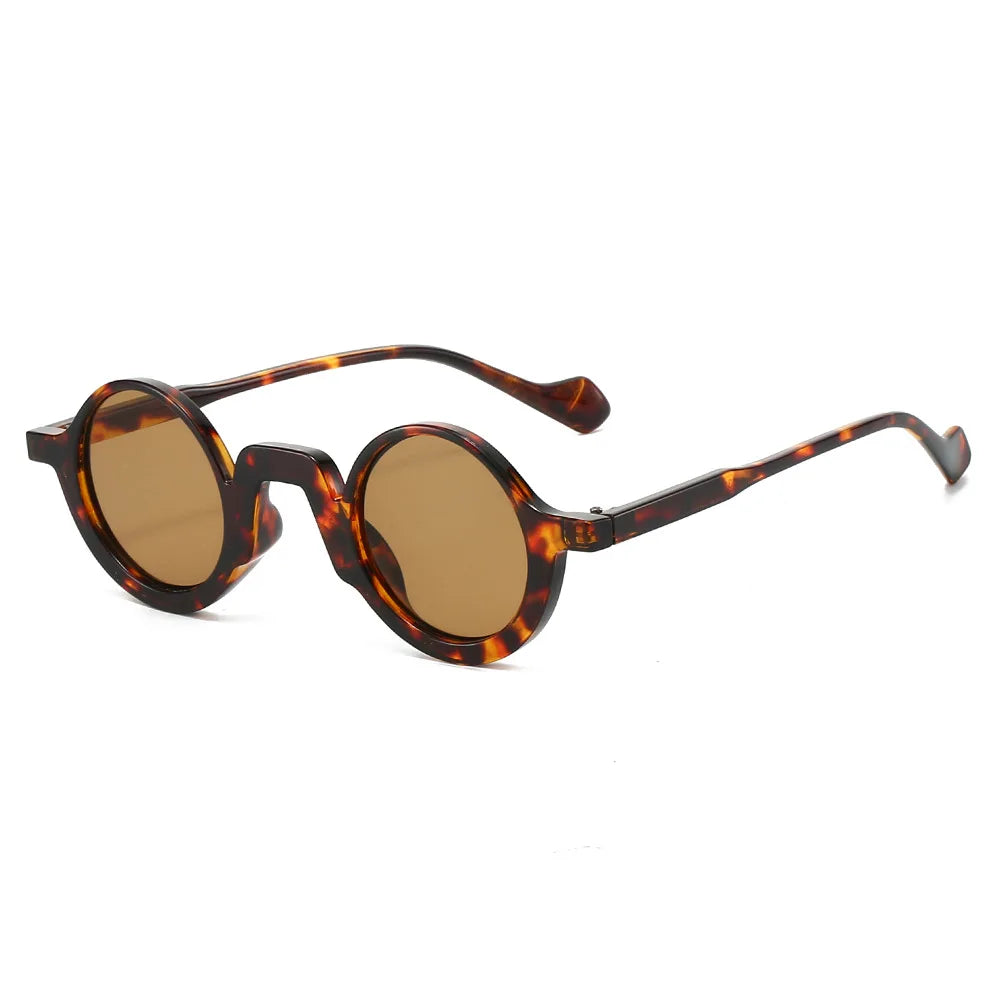 European and American New Retro Round Small-Frame Glasses with a High-End Feel, Unisex Sun Protection and Anti-Uv Sunglasses