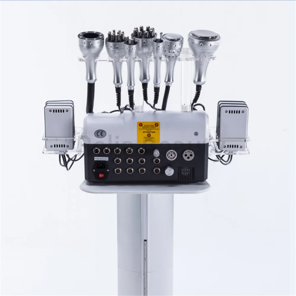 New 8 In 1 Vacuum Facial Massager 40k Ultrasonic Fat Cavitation Cellulite Reduction Liposuction Weight Loss Slimming Machine Spa