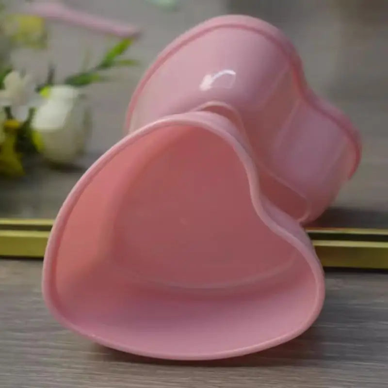 3/6 Sets Heart-Shaped Facial Mask Mixing Bowls with Scraper - Plastic DIY Skin Care Tools for Family And Salon Use
