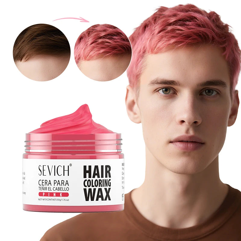 Christmas Hair Colour Wax Easy To Wash DIY Dye Hair Mud Immediate Dying for Eyebrow Beards Coloring Temporary Hair Colour Cream