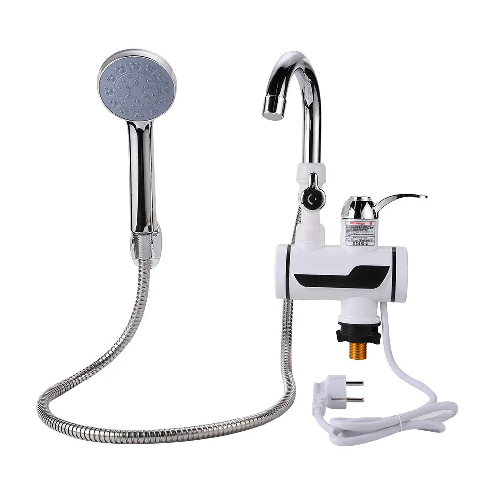 220V Electric Instant Hot Water Faucet 3000w Water Heater Fast Heating Tap with LED Temperature Display Water Heater Shower