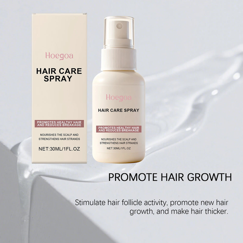 Hair care spray, gently nourishes the scalp, strengthens hair, adds shine, smoothness, and freshness, protects hair.
