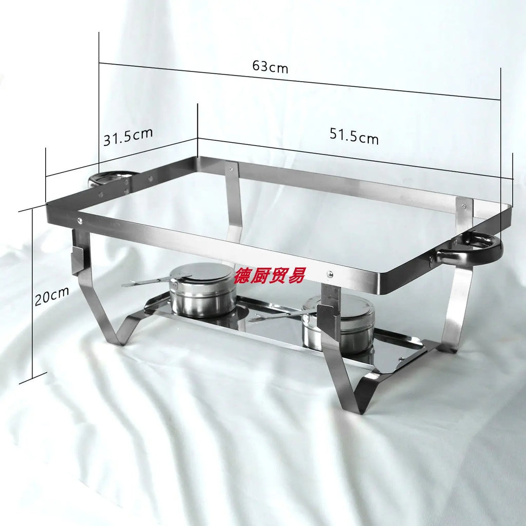 Stainless steel thickened dining stove folding square dining stove alcohol stove bracket multi-functional hotel restaurant self-