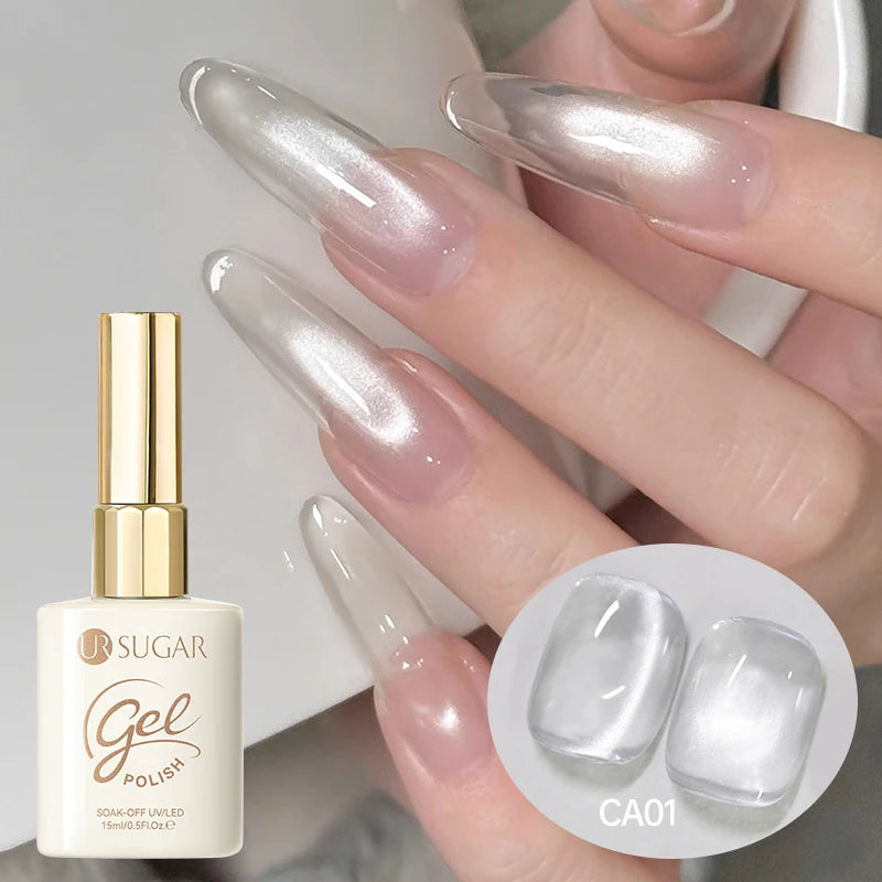 UR SUGAR 15ml Cat Magnetic Gel Jelly Glass Full Coverage Varnis Magnetic Gel Soak Off UV LED Gel Autumn Winter Xmas Manicure