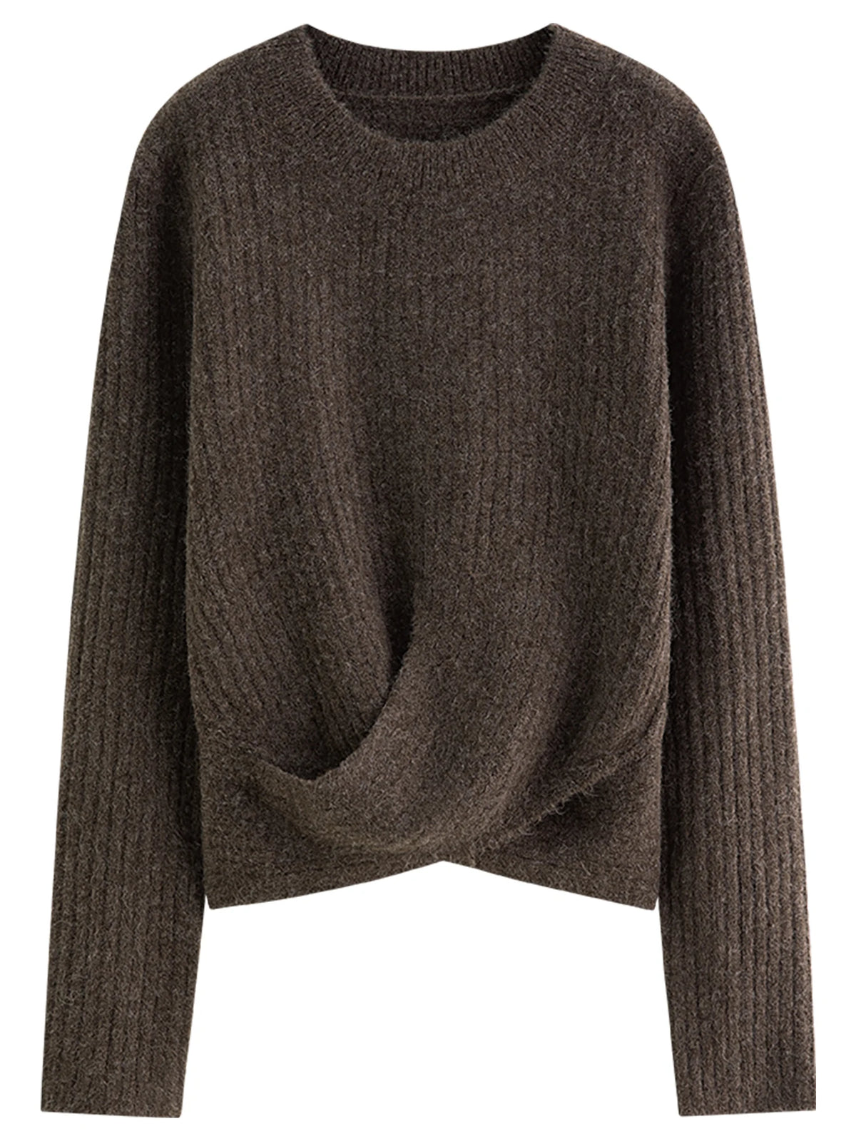 FSLE Fall 2025 Winter New Arrival Elegant Knitwear Twisted Knit Sweater and Skirt Two-Piece Outfit Sweater and Long Skirts Sets