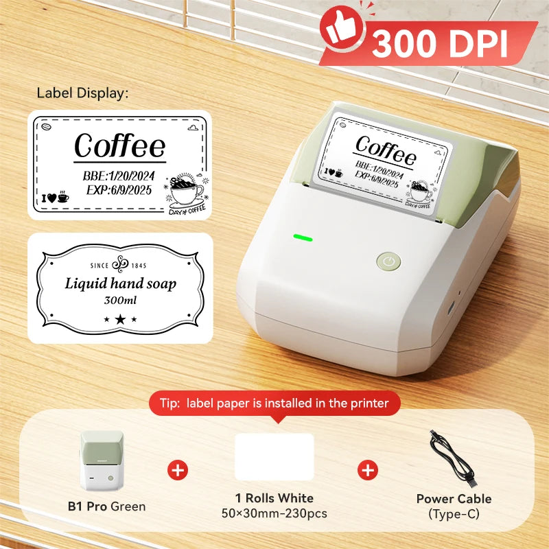 Niimbot B1/B1 PRO Thermal Label Printer Bluetooth Pocket Label Maker Barcode QR Code Self-adhesive Sticker Labeling Machine